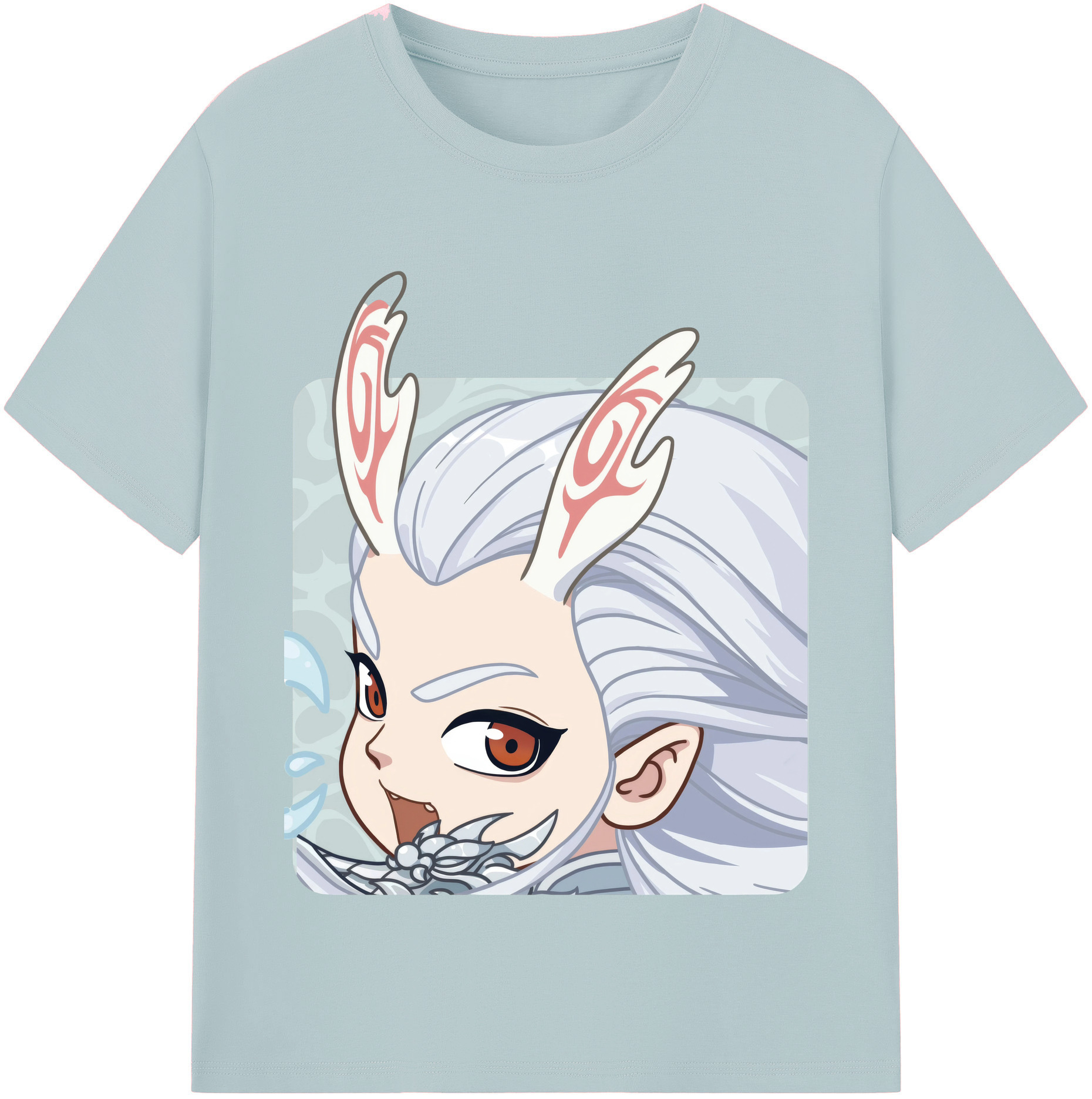 （画像用） Ne Zha 2 ナタ 魔童の大暴れ 綿100％半袖Tシャツ（フロントプリント）